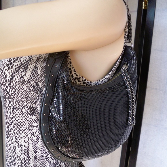 MICHAEL KORS Small Black Sequined Evening Shoulder - Picture 2 of 7
